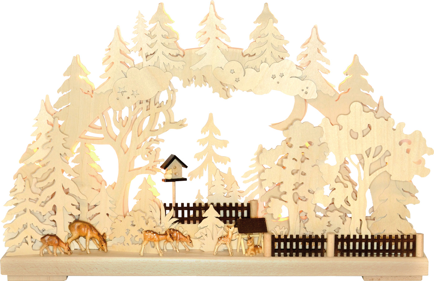 3D-Schwibbogen kl., Auf Futtersuche 3D-Schwibbogen kl., Auf Futtersuche