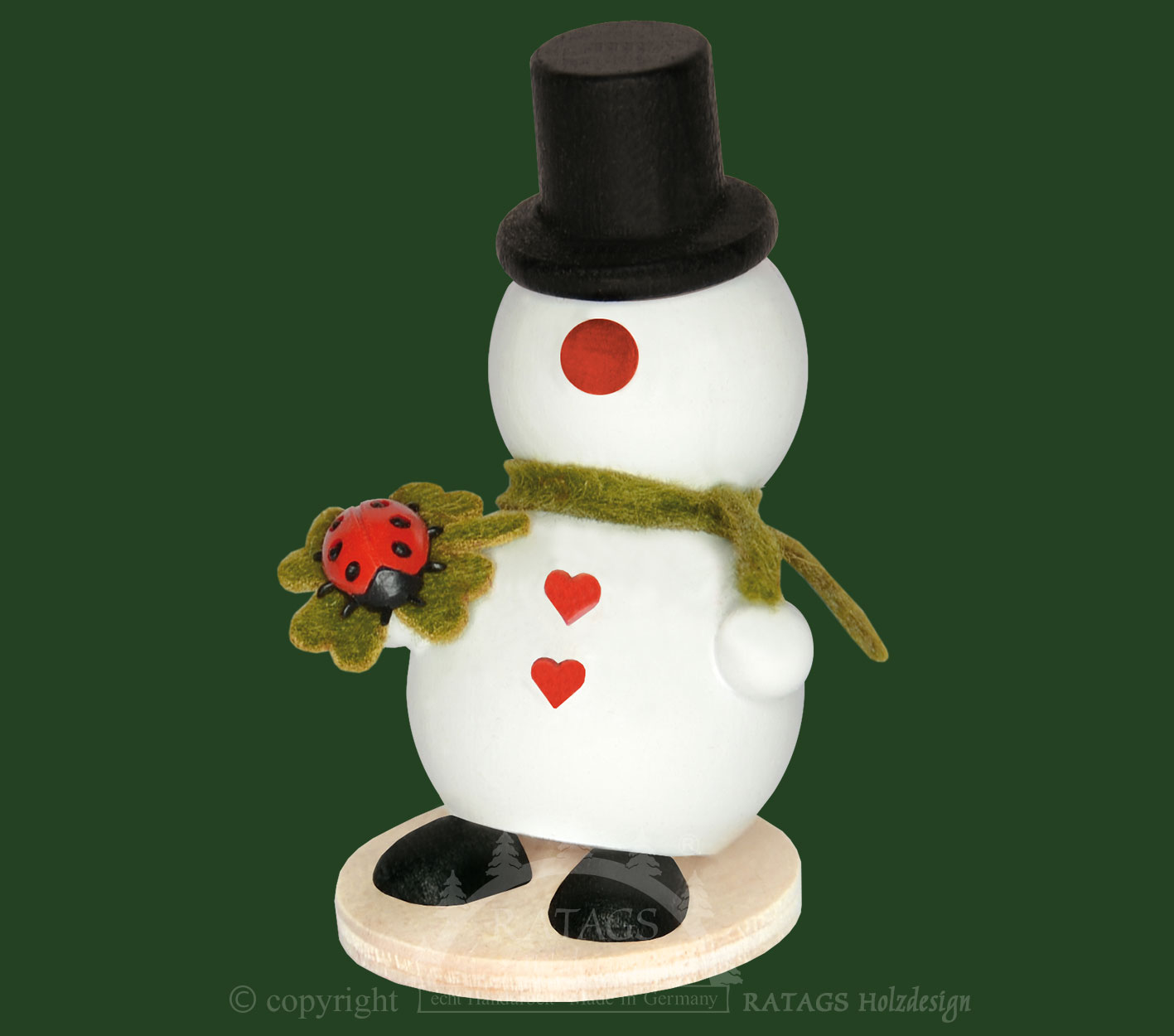 Molli, Junge Linie, Schneemann, grüner S Kleeblatt und Marienkäfer Molli, Junge Linie, Schneemann, grüner S Kleeblatt und Marienkäfer