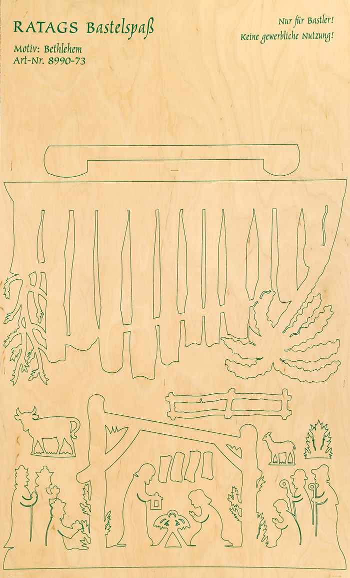 2 Motivsperrholzplatten, Bethlehem, SB klein, zum Selbstaussägen 2 Motivsperrholzplatten, Bethlehem, SB klein, zum Selbstaussägen