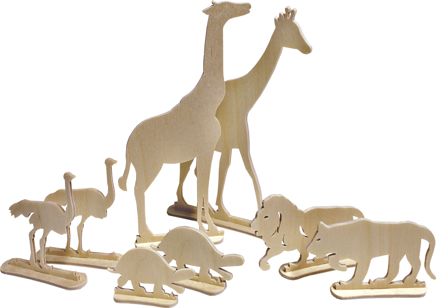 Steckfiguren zum Basteln, Giraffe & Co, zum Aussägen Steckfiguren zum Basteln, Giraffe & Co, zum Aussägen