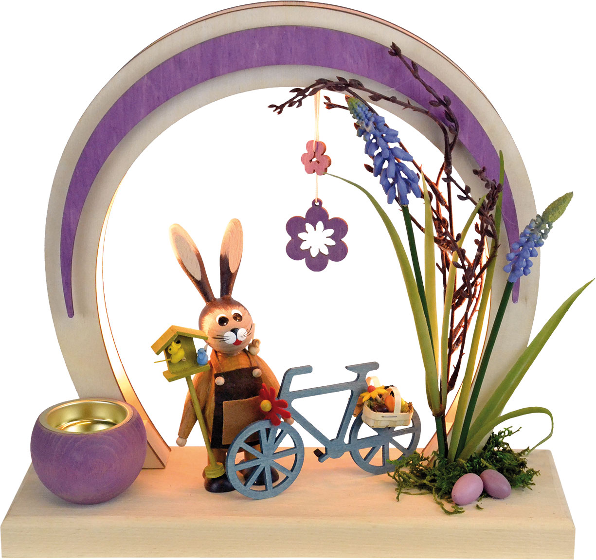 Romantikleuchte Ostern,LED,rund - lila, Romantikleuchte Ostern,LED,rund - lila,