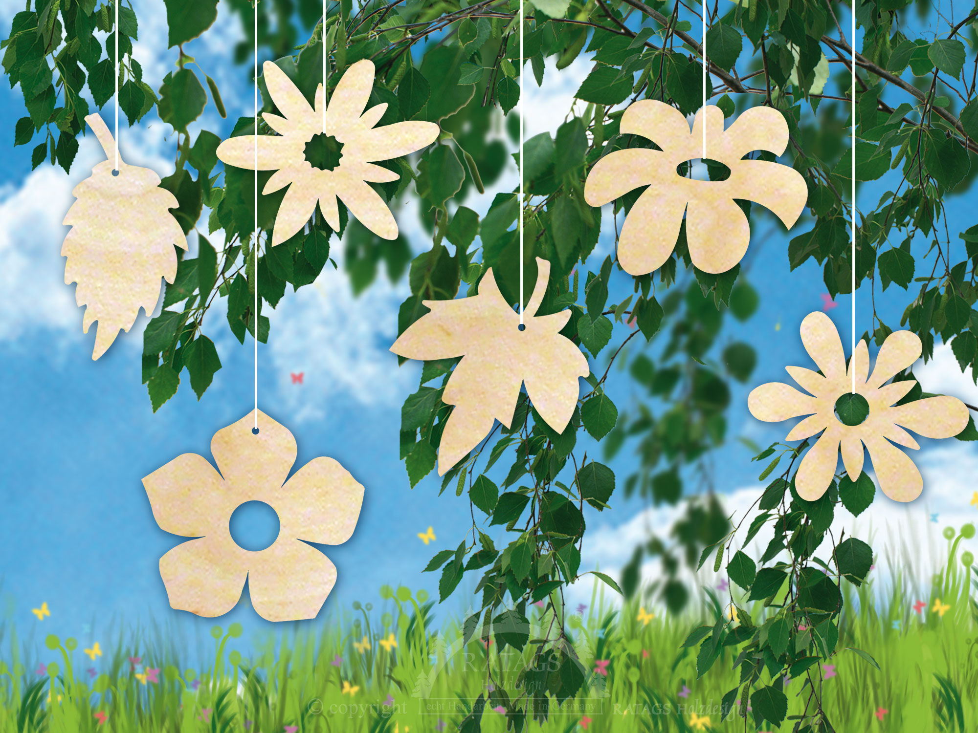 Baumbehang, Blüten und Blätter Baumbehang, Blüten und Blätter