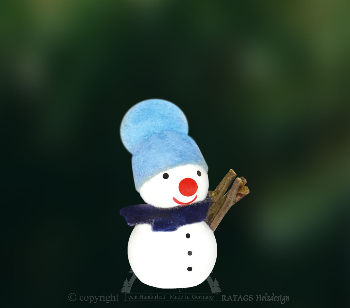Schneemann, blaue Mütze Schneemann, blaue Mütze