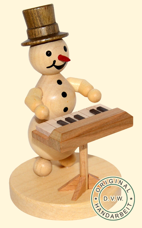 Schneemannmusikant "Keyboard" Sockel 12 cm Schneemannmusikant "Keyboard" Sockel 12 cm