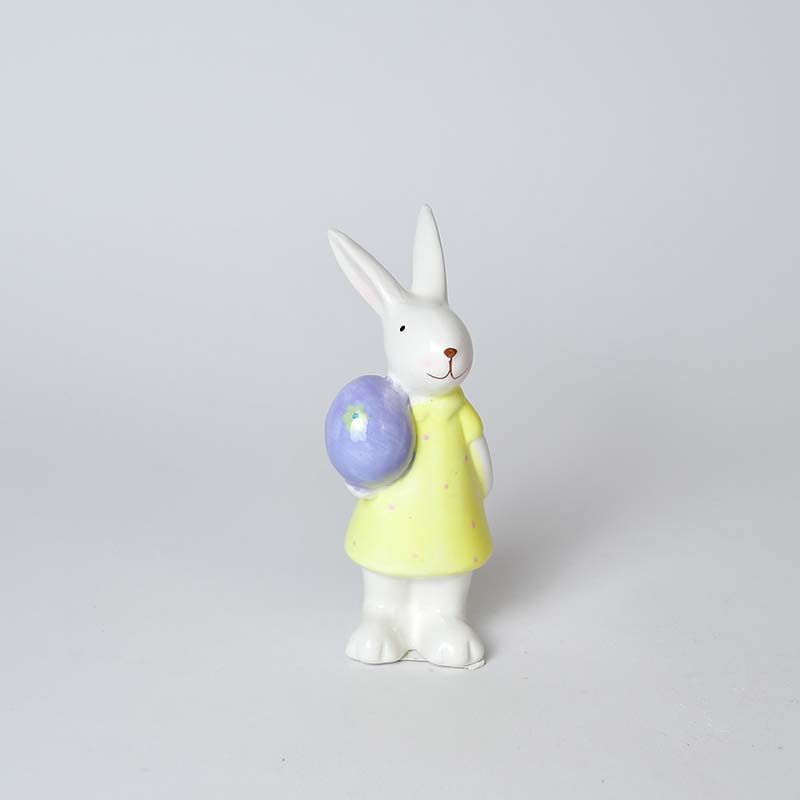 Hase 15 cm Handbemalt sort.