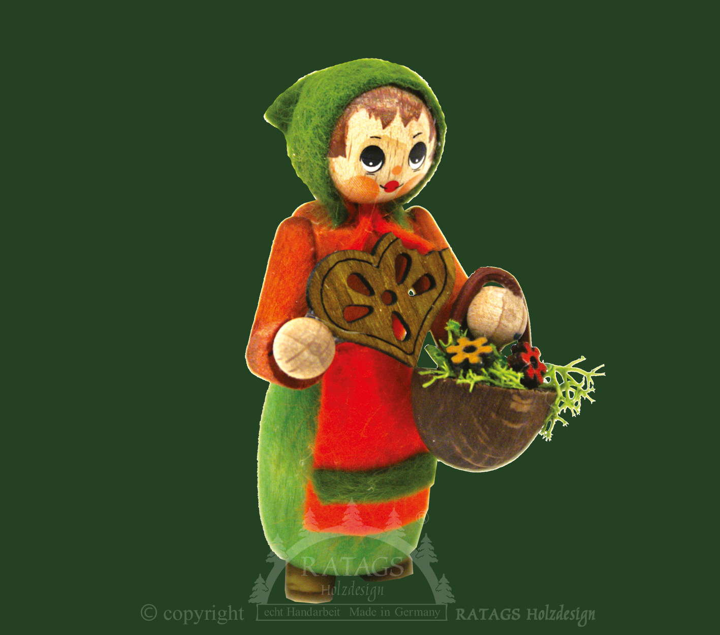 Figur, Gretel mit Pfefferkuchen