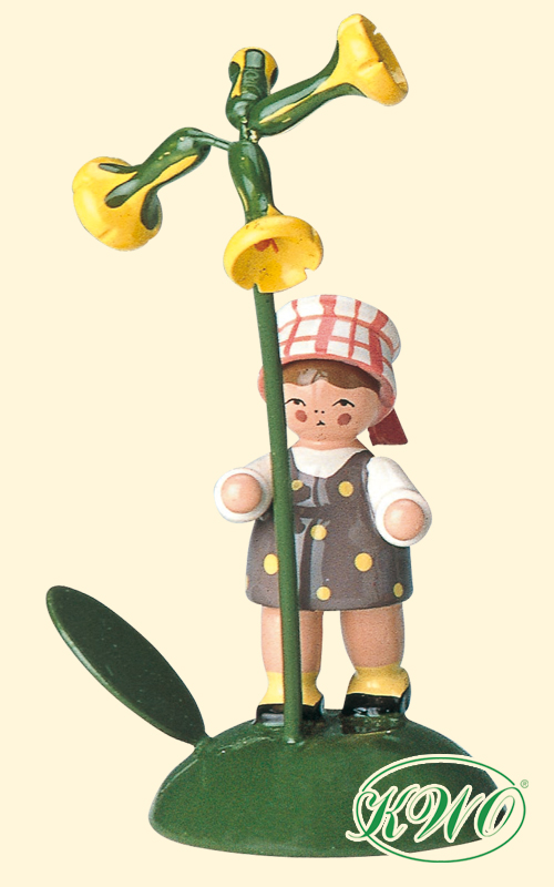 Blumenkind, Mädchen mit Himmelschlüssel