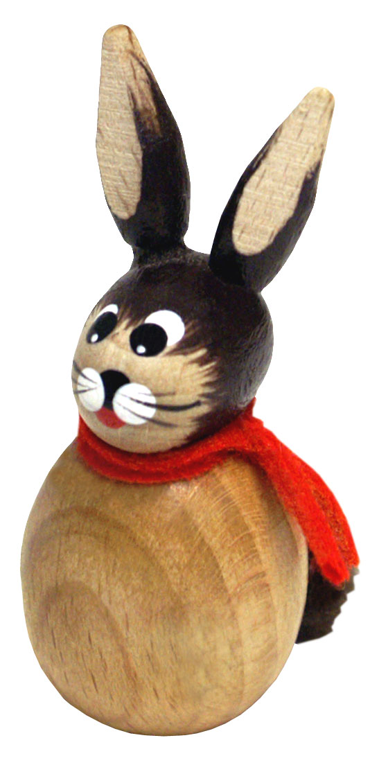 Häschen, klein, aufrecht roter Schal Häschen, klein, aufrecht roter Schal