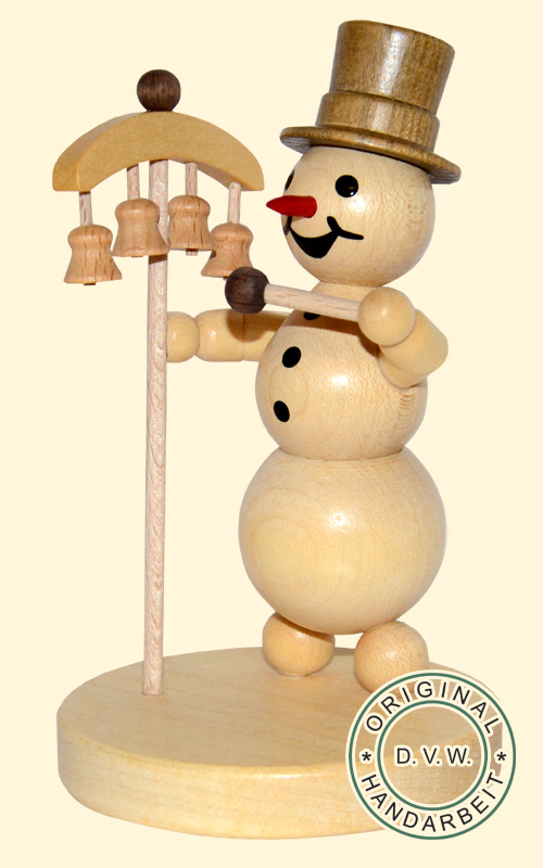Schneemannmusikant "Glockenspiel" Sockel 12 cm Schneemannmusikant "Glockenspiel" Sockel 12 cm
