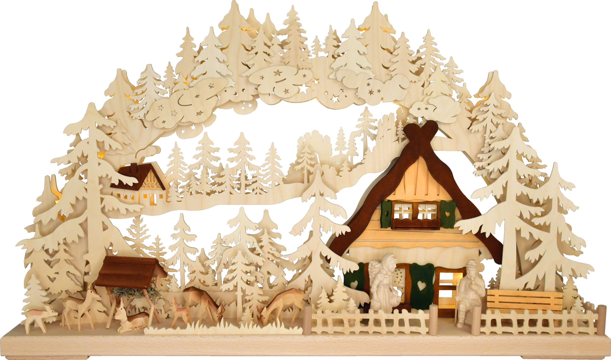 3D-Schwibbogen groß, Feierabend Voll-USB 3D-Schwibbogen groß, Feierabend Voll-USB