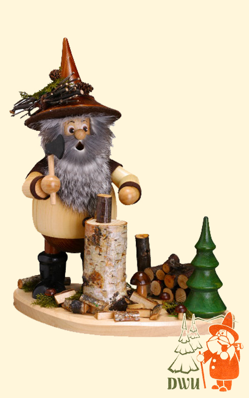 Räuchermann, Holzhacker, groß, natur
