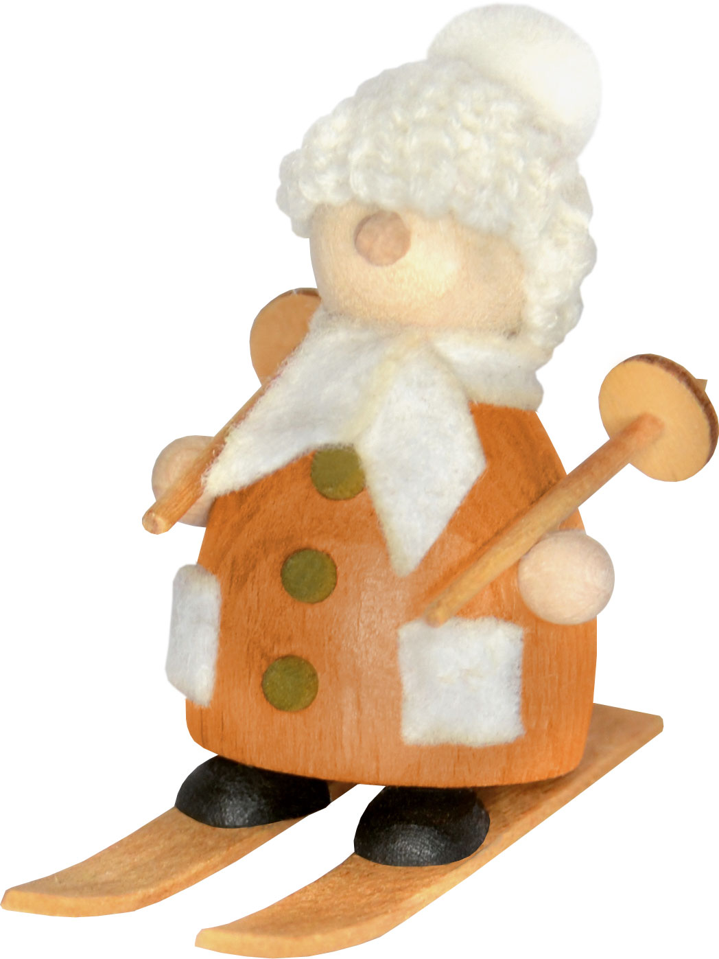 Snow-Molli, Junge Linie, auf Ski, weiße Strickmütze Snow-Molli, Junge Linie, auf Ski, weiße Strickmütze