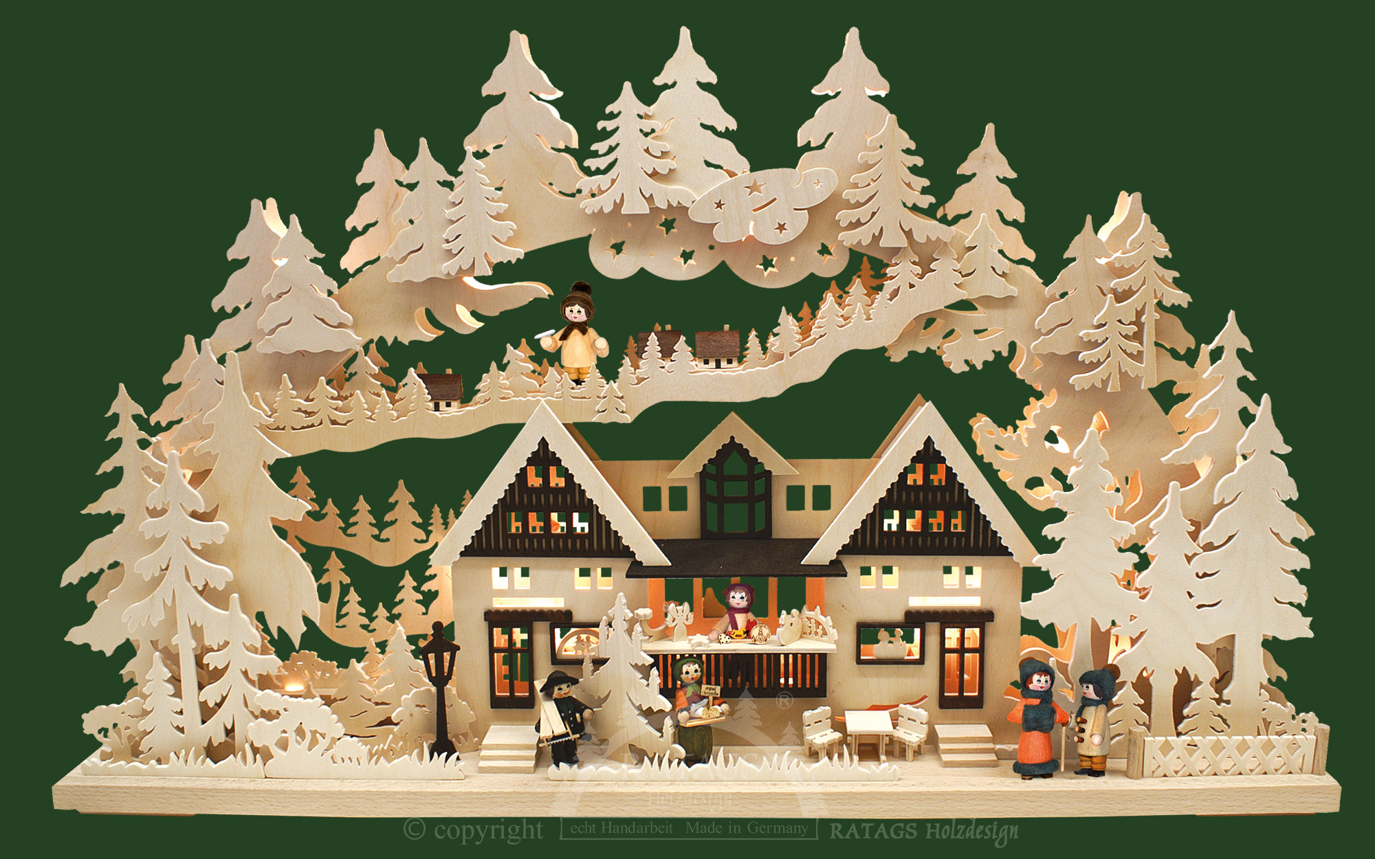 3D-Schwibbogen gr., Weihnacht am Geschen 3D-Schwibbogen gr., Weihnacht am Geschen