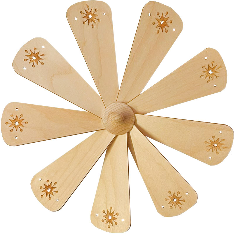 Flügelrad, gelasert, 20 cm gelaserte Sterne Flügelrad, gelasert, 20 cm gelaserte Sterne
