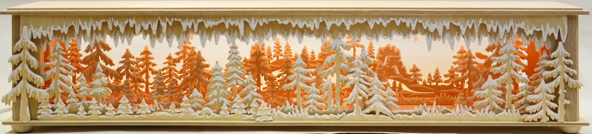 Raumleuchte mittelgr., 70 cm Wald/Gebirg Raureif Raumleuchte mittelgr., 70 cm Wald/Gebirg Raureif