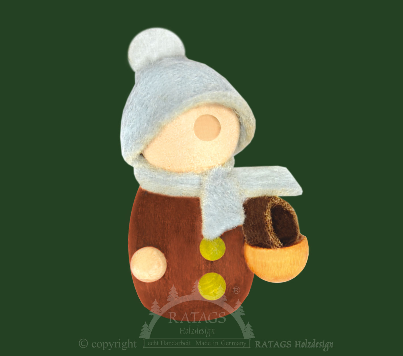 Mini-Molli mit Bommelmütze und Körbchen, Mini-Molli mit Bommelmütze und Körbchen,