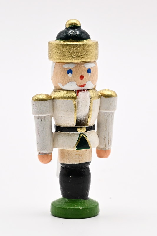 Nussknacker, Miniaturkönig weiß, 4,5 cm Nussknacker, Miniaturkönig weiß, 4,5 cm