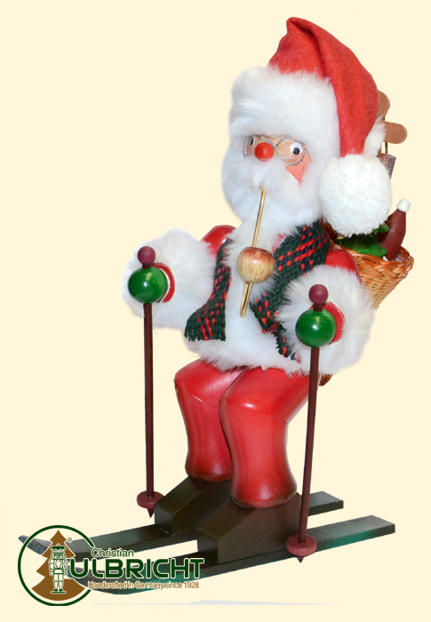 Räuchermann, Weihnachtsmann, Ski H 25 cm Räuchermann, Weihnachtsmann, Ski H 25 cm