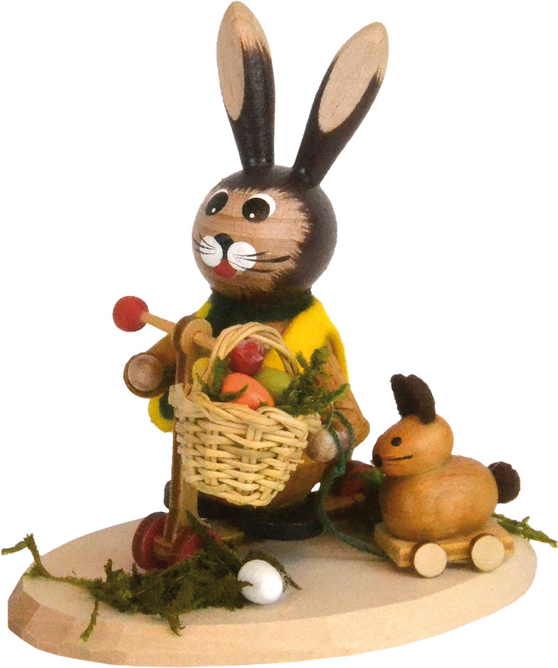 Hasenwiese, Osterkörbchen und Roller