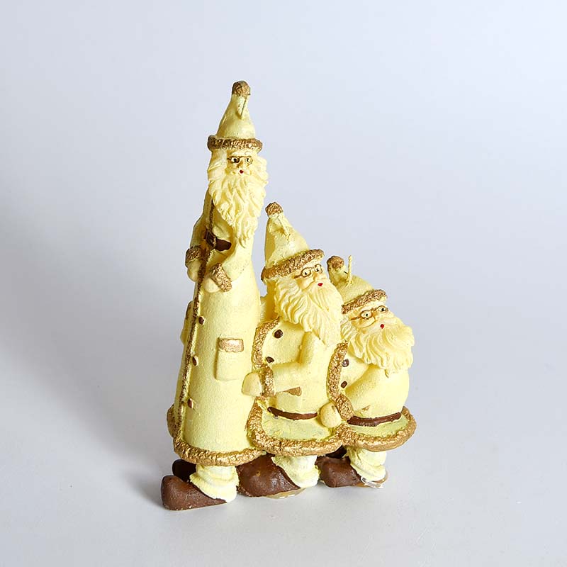 Kerze 3xWeihnachtsmann 20 cm