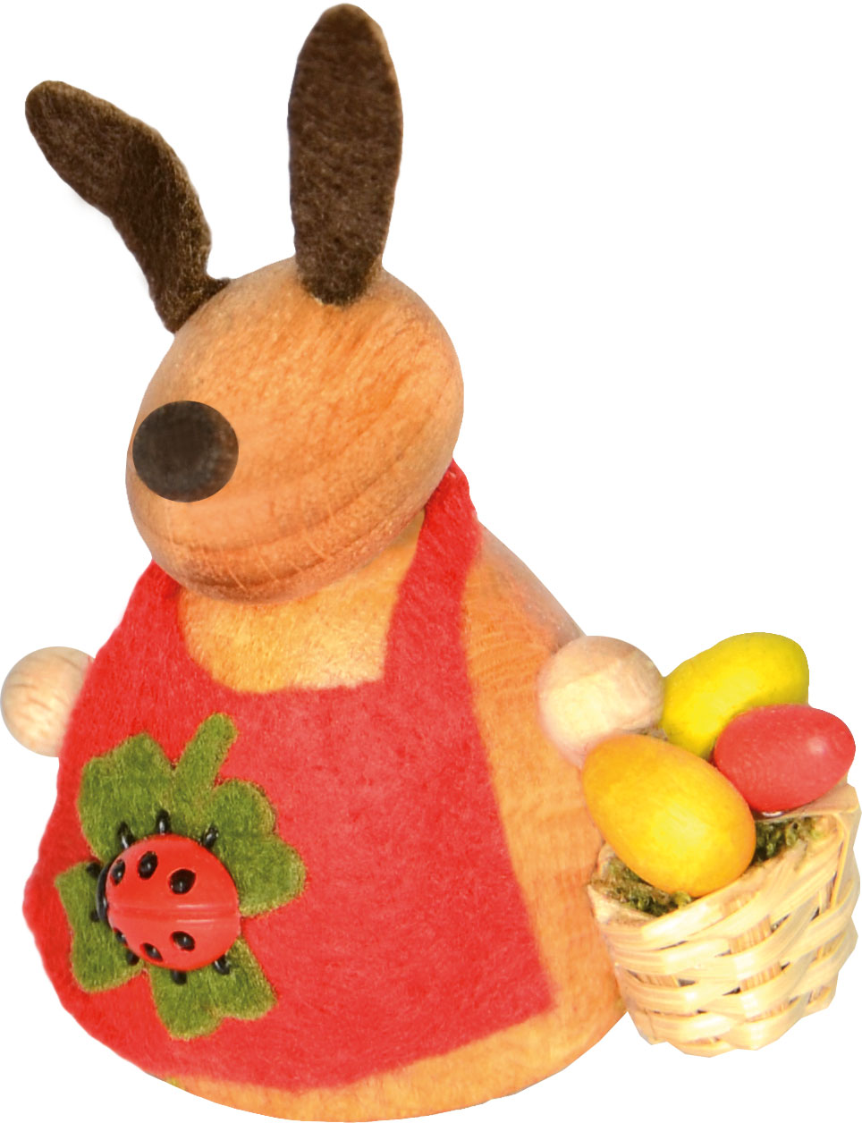 Häschen mit Eierkorb, Marienkäfer, rote Häschen mit Eierkorb, Marienkäfer, rote