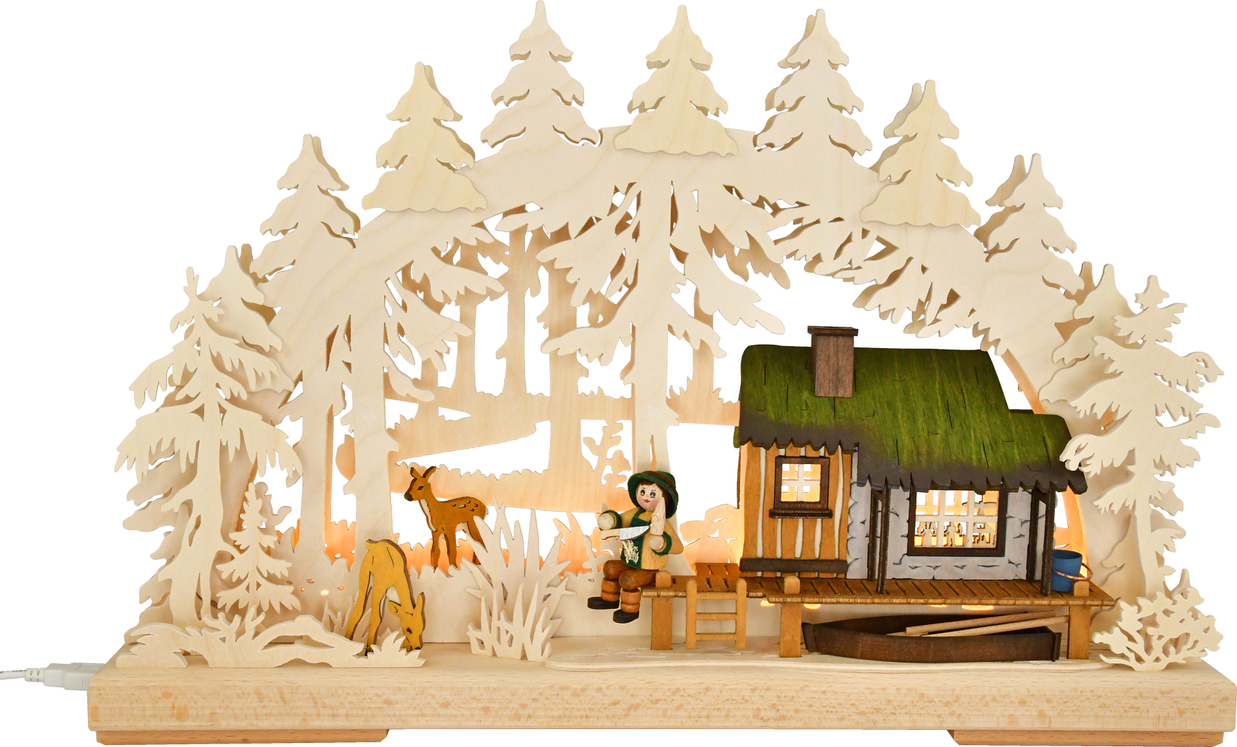 LED-Schwibbogen kl., Haus am See LED-Schwibbogen kl., Haus am See