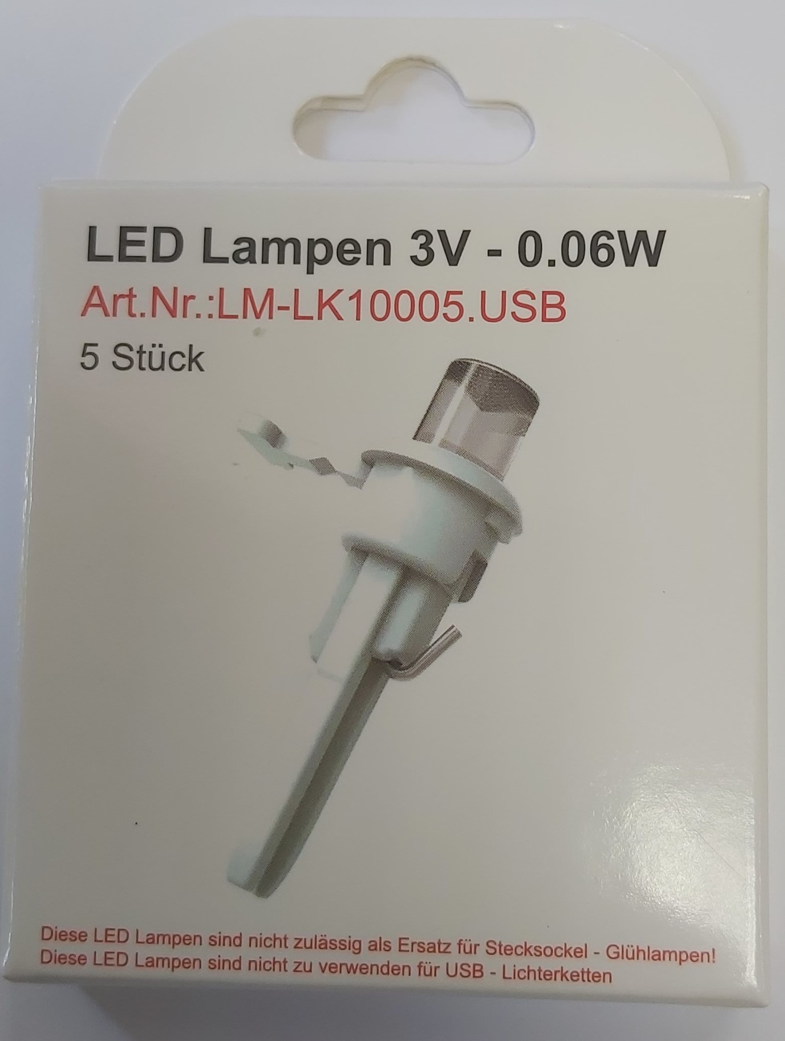 Ersatzlämpchen für USB-LED, 5 Stück für 10er und 20er USB-LED Lichterkette Ersatzlämpchen für USB-LED, 5 Stück für 10er und 20er USB-LED Lichterkette