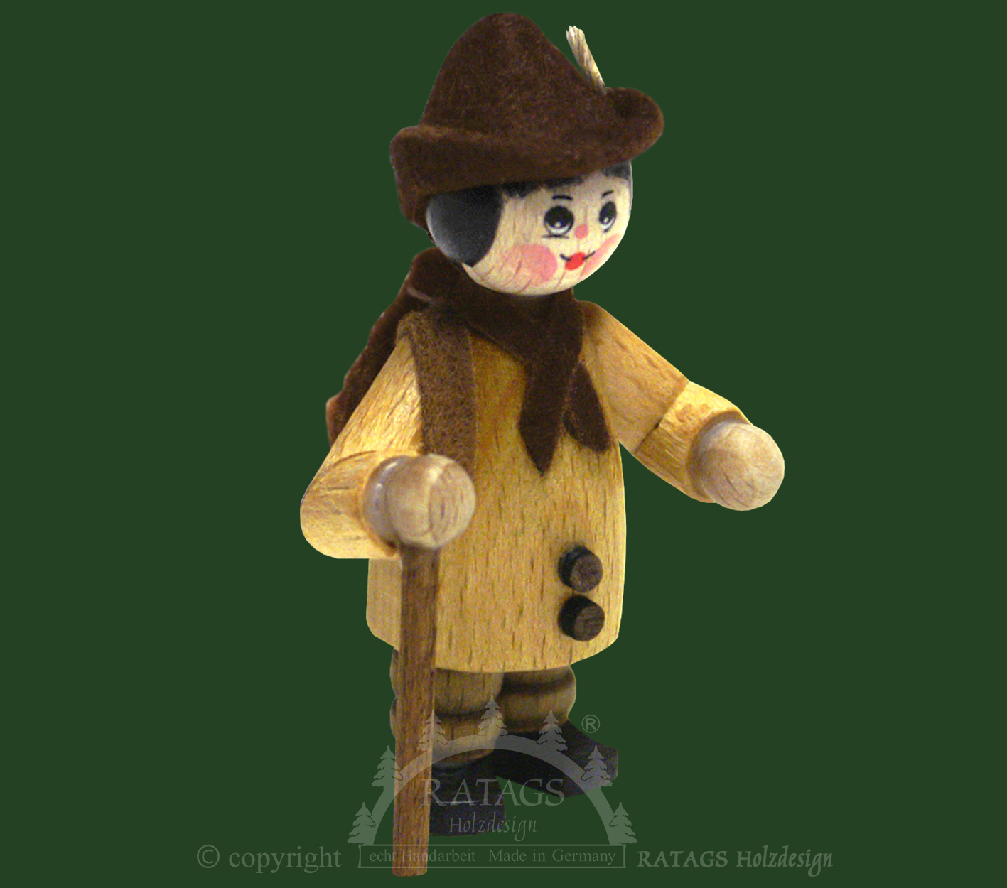 Figur, Wanderer mit Rucksack Figur, Wanderer mit Rucksack