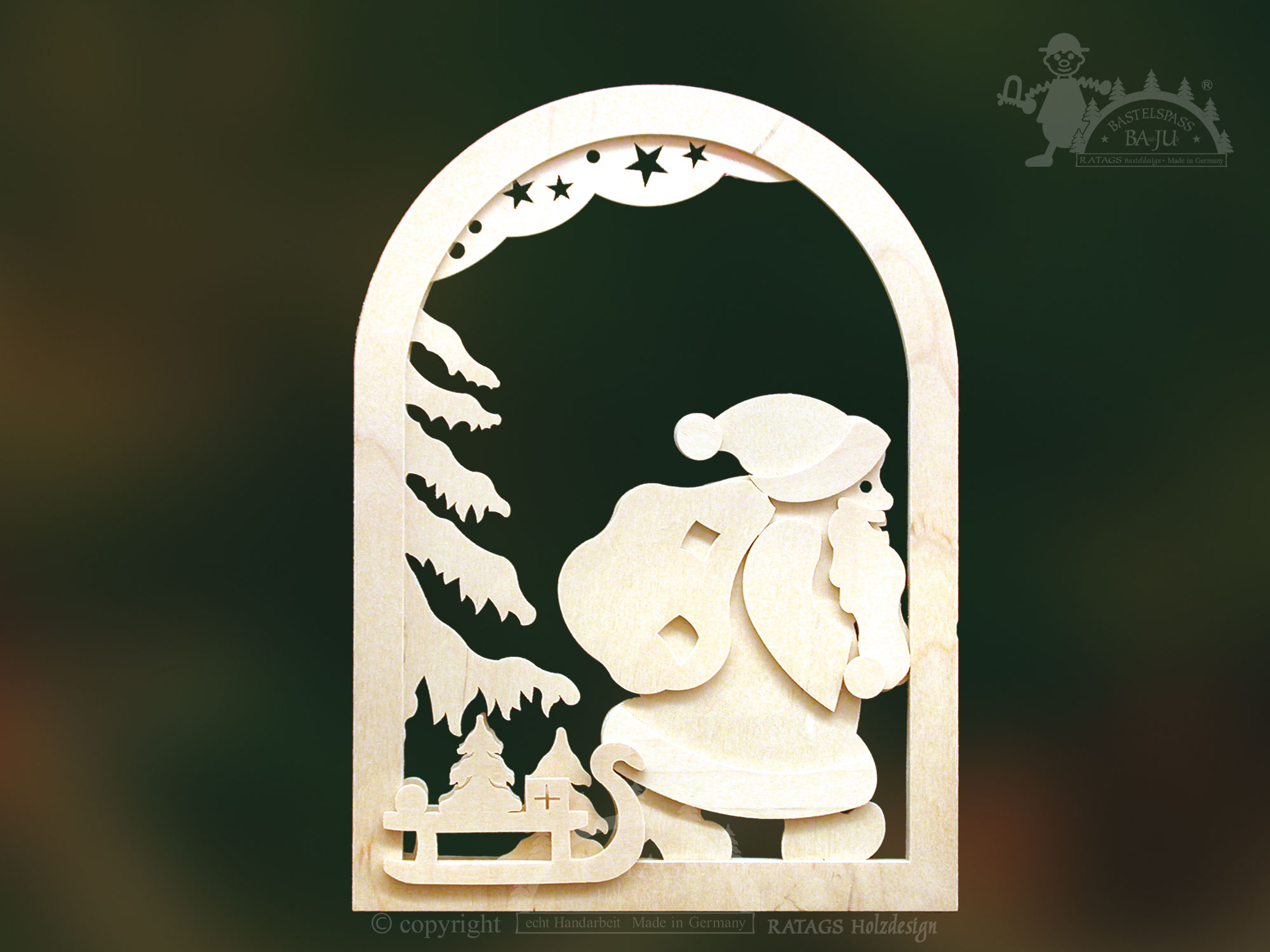 Raumdeko zum Basteln, Weihnachtsmann
