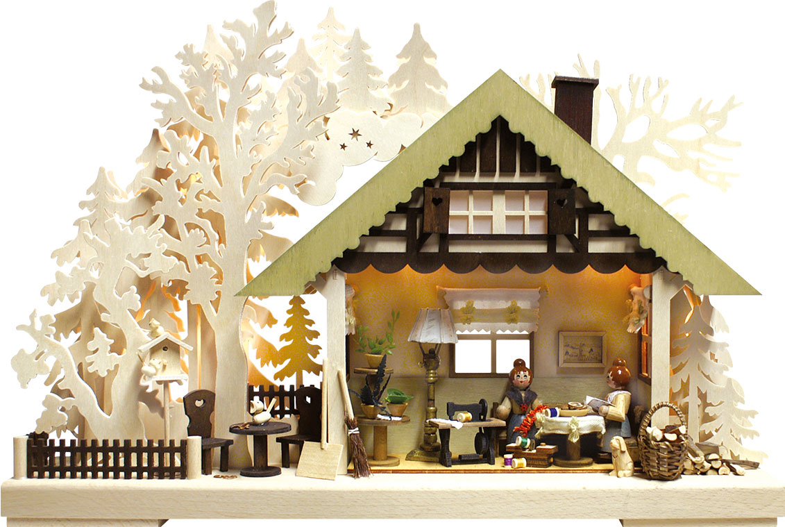 3D-Schwibbogen kl., Nähstube 3D-Schwibbogen kl., Nähstube