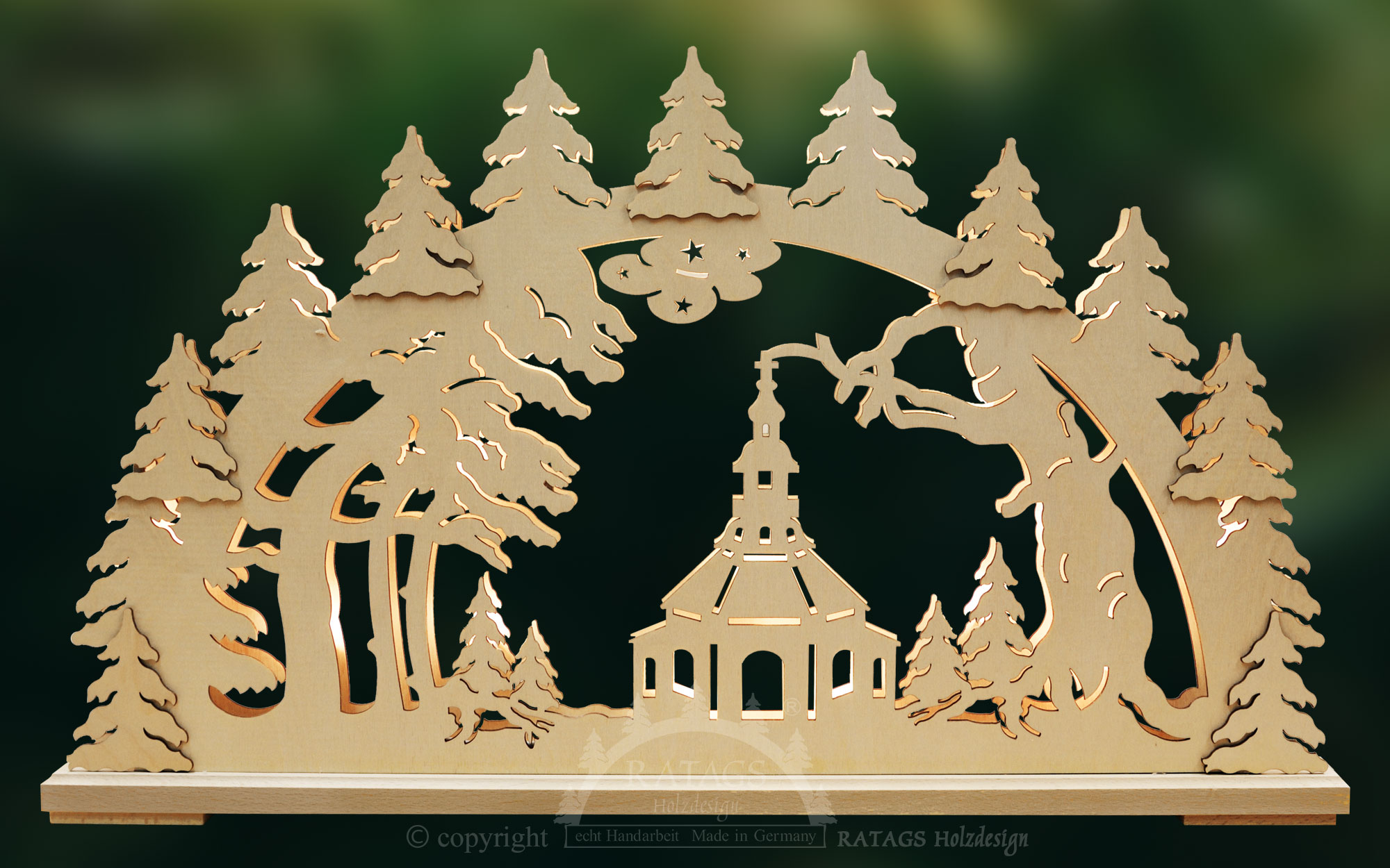 Schwibbogen zum Basteln, groß, Haus im Wald, schmale Fußleiste Schwibbogen zum Basteln, groß, Haus im Wald, schmale Fußleiste