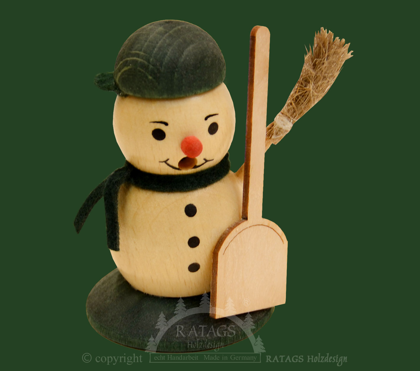 MiniRäuchermännchen, Schneemann, Schaufel