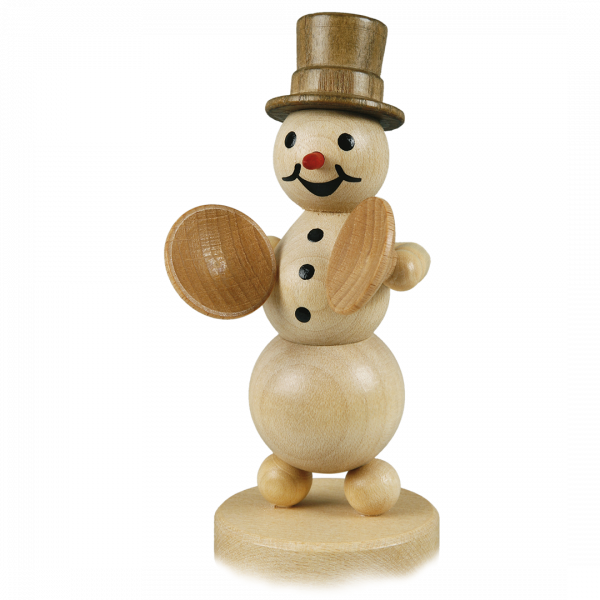 Schneemannmusikant "Becken" Sockel 12 cm