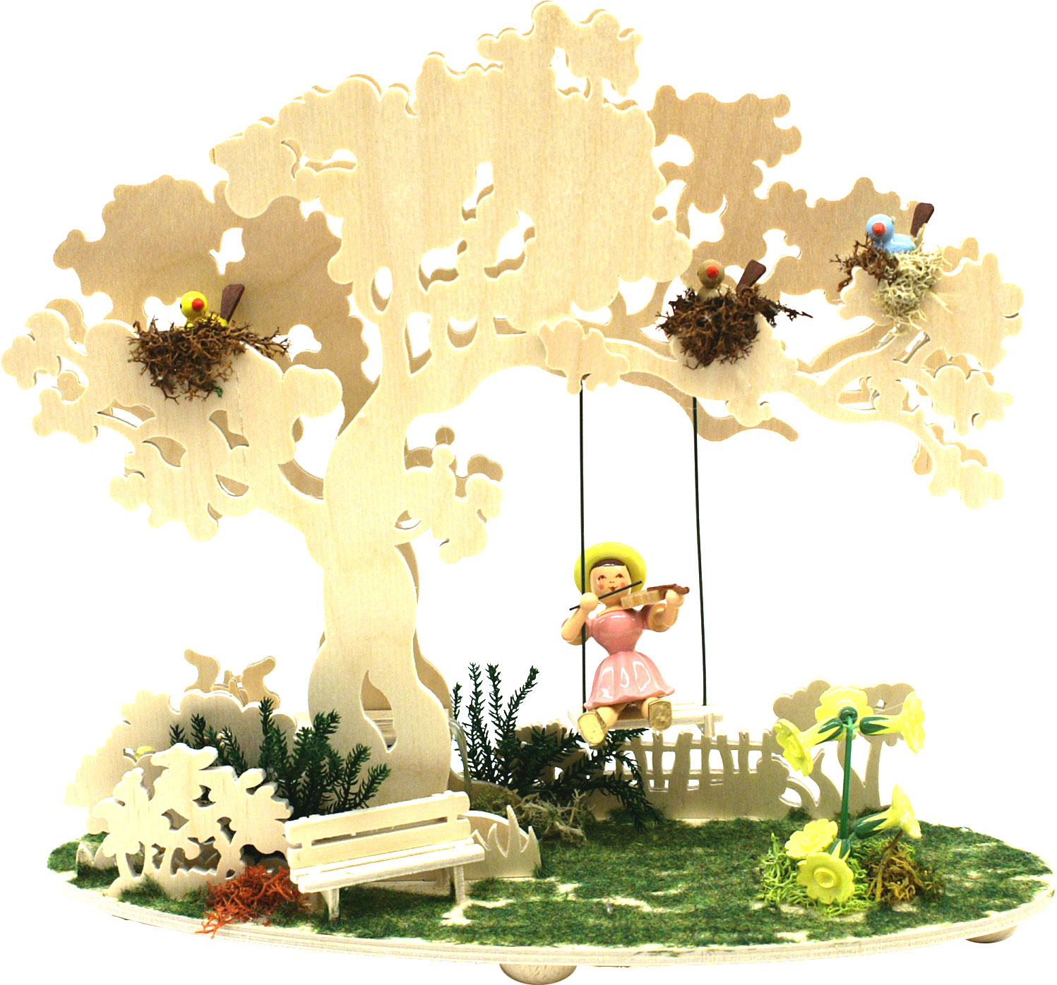 Mädchen auf Schaukel, rosa, Batterie bet