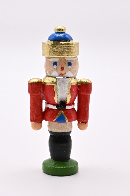 Nussknacker, Miniaturkönig rot, Höhe 45 mm