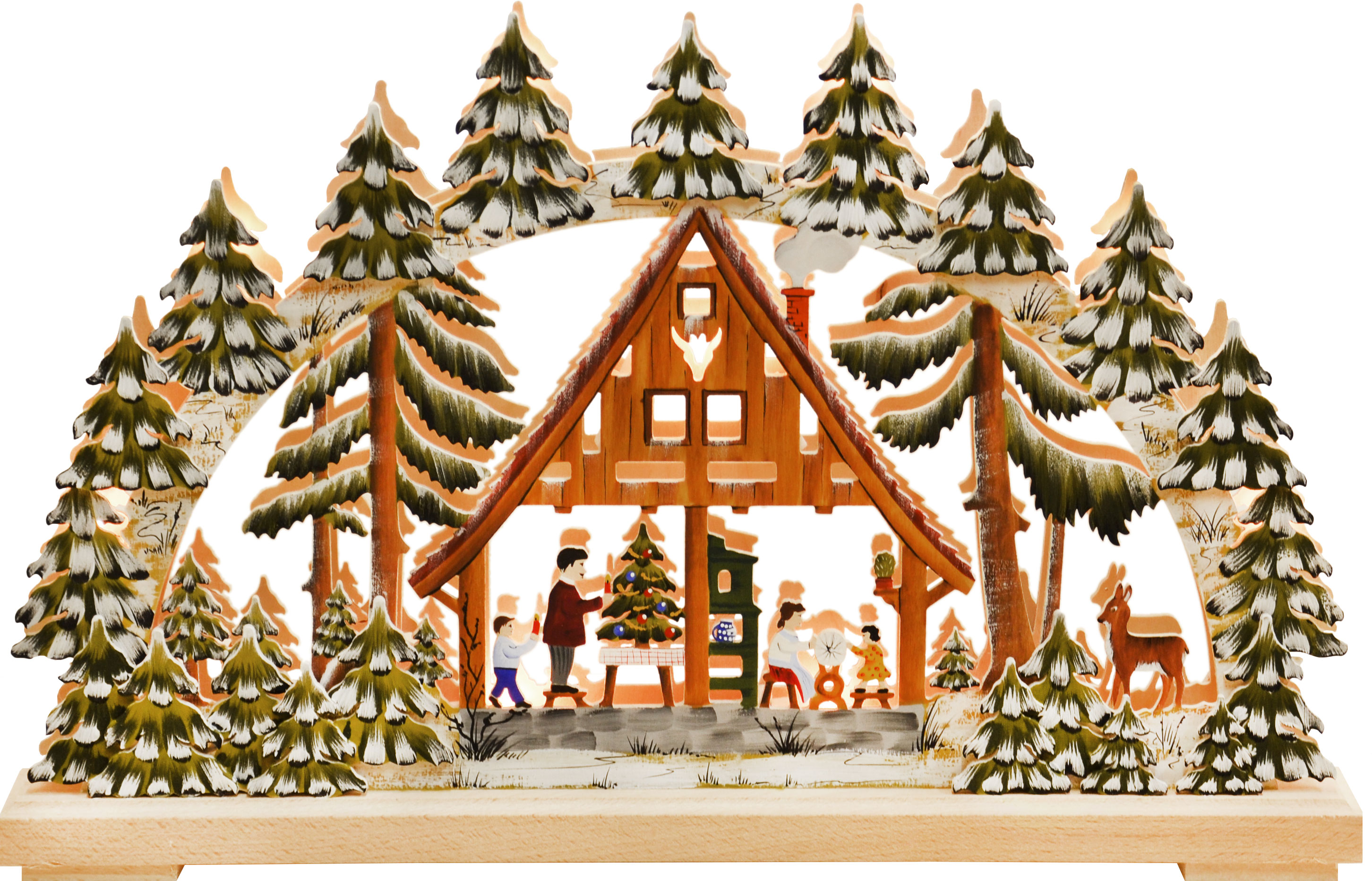 SONDERANGEBOT - Schwibbogen kl., Weihnachtsstube, handbemalt winterlich SONDERANGEBOT - Schwibbogen kl., Weihnachtsstube, handbemalt winterlich