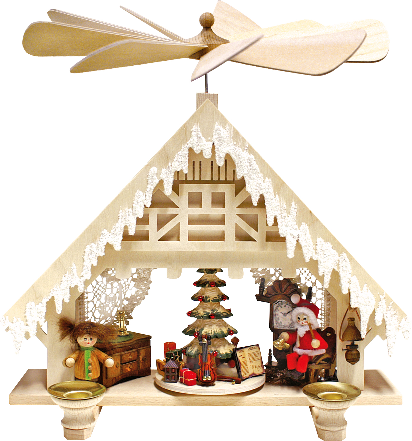 Hauspyramide, Weihnachtsstube, Raureif