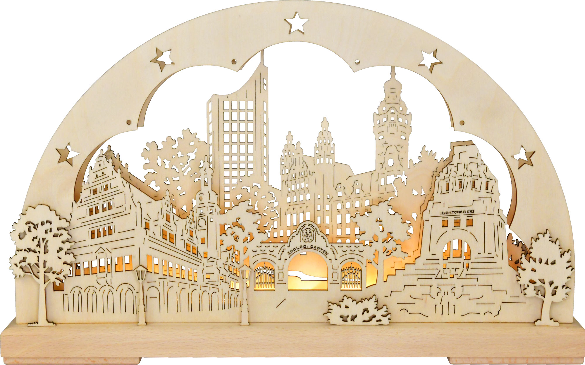 Schwibbogen kl., Leipzig, LED-Stripe Schwibbogen kl., Leipzig, LED-Stripe