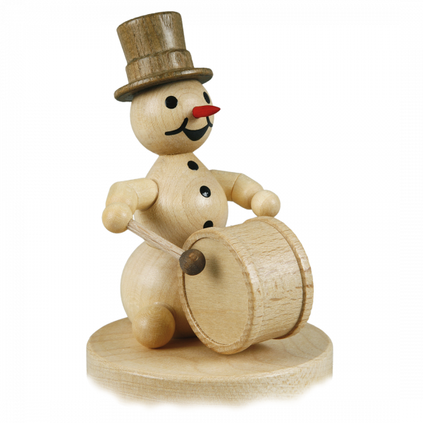 Schneemannmusikant "Pauke" Sockel 12 cm