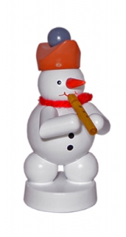 Schneemannmusikant mit Flöte Höhe 8cm
