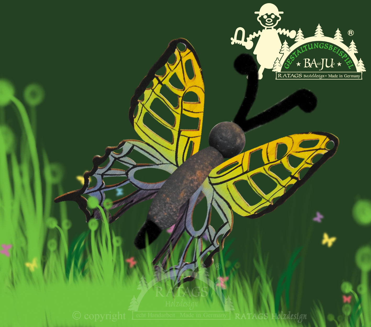 Schmetterling zum Basteln, klein