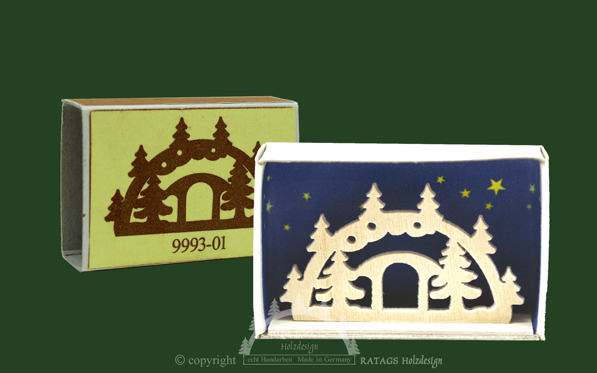 Miniaturschwibbogen Streichholzschachtel Brückenbogen