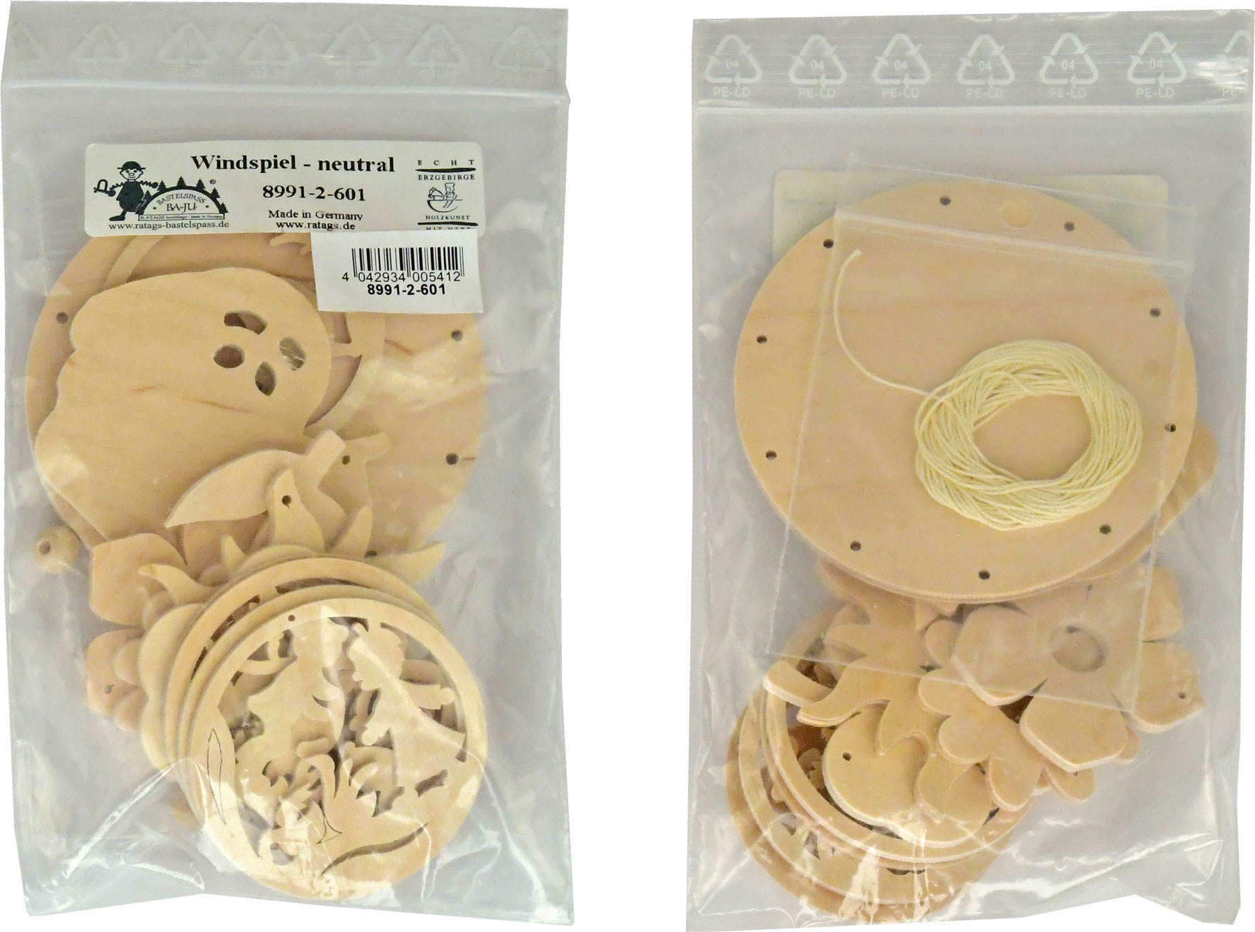 Windspiel zum Basteln, neutral Windspiel zum Basteln, neutral