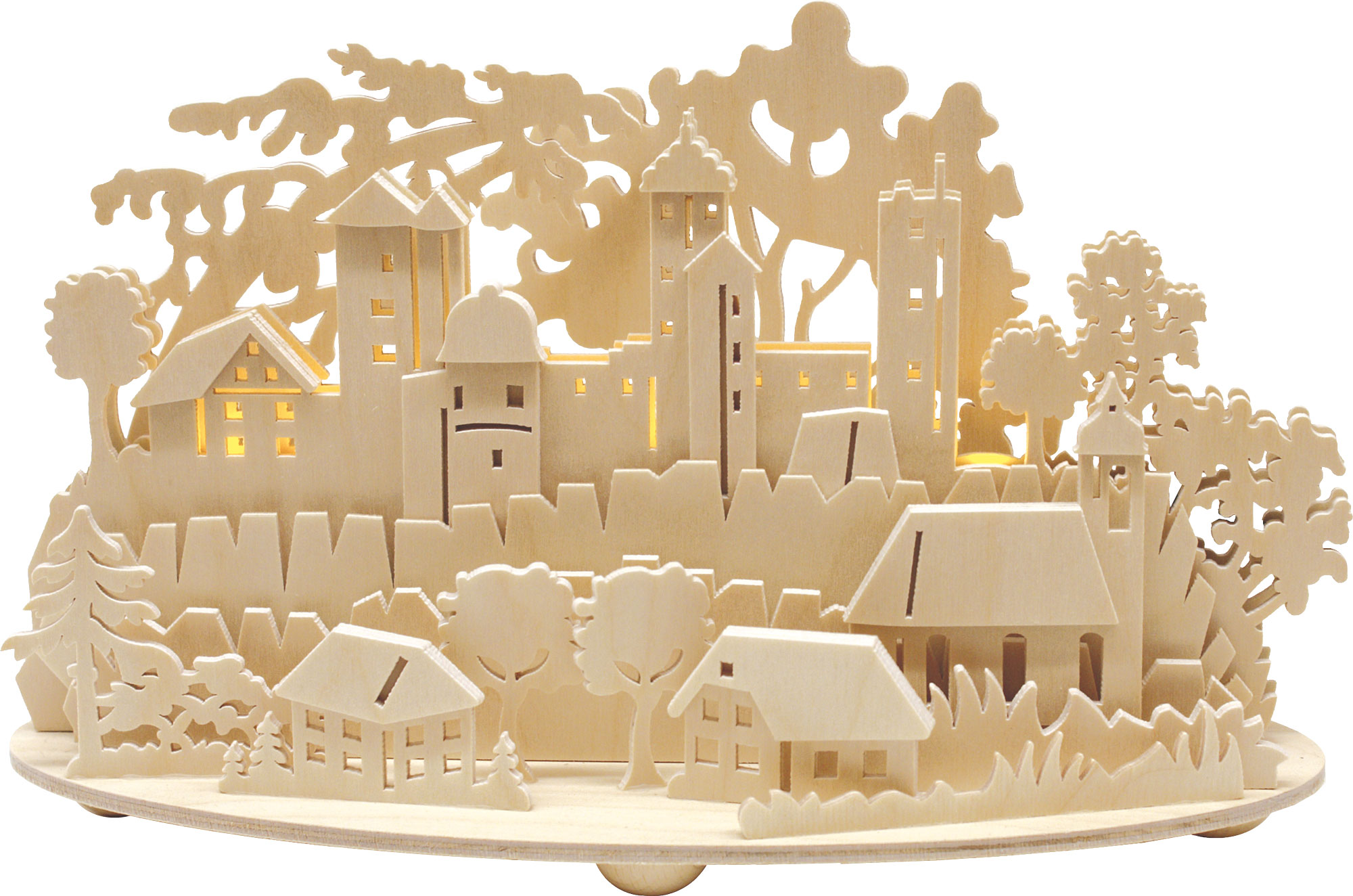 Schwibbogen LED, Stadtsilhouette Bautze Schwibbogen LED, Stadtsilhouette Bautze