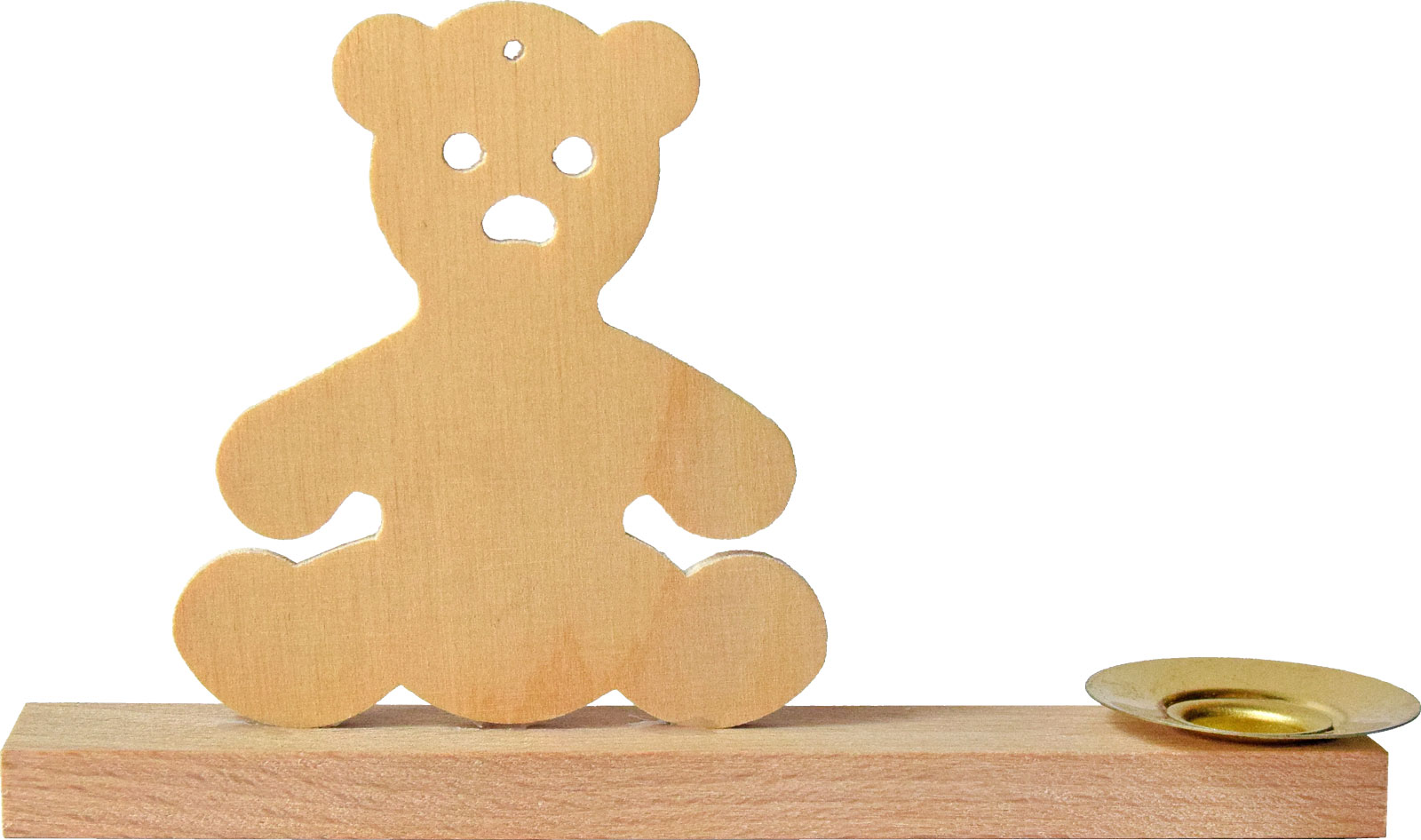 Kerzenhalter zum Basteln, Teddy