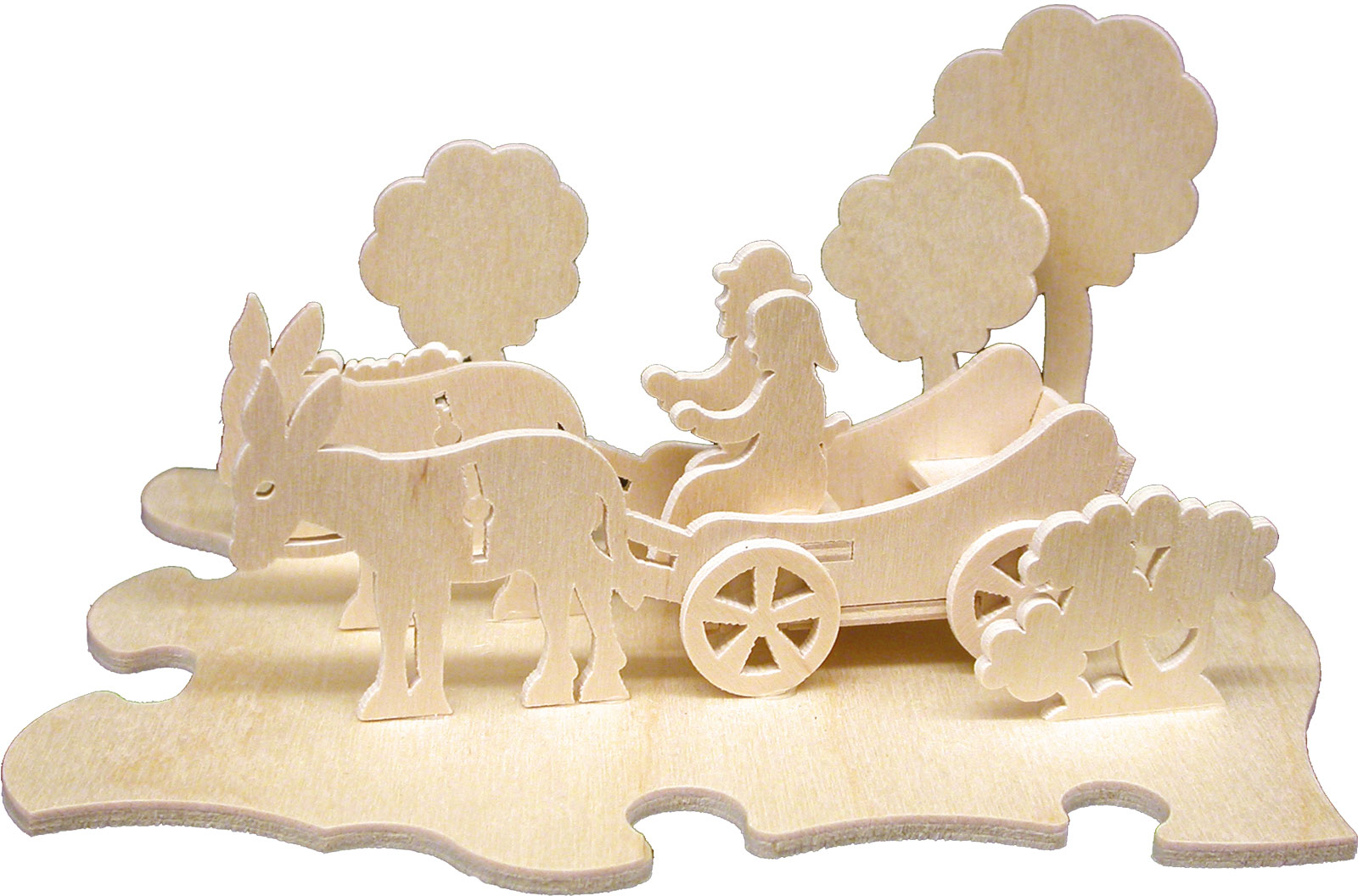 Puzzle Eselhof, zum Basteln, Kutsche Puzzle Eselhof, zum Basteln, Kutsche