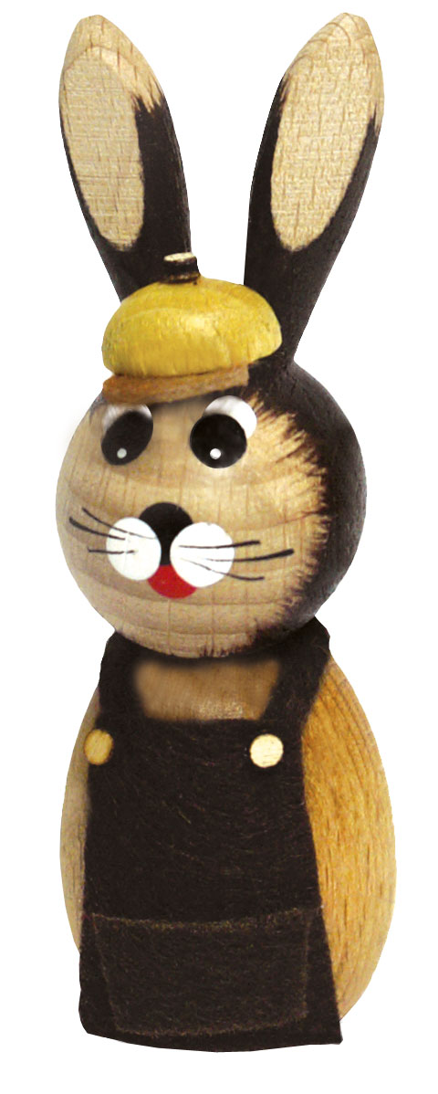Knuffihase, braune Schürze, gelber Hut Knuffihase, braune Schürze, gelber Hut