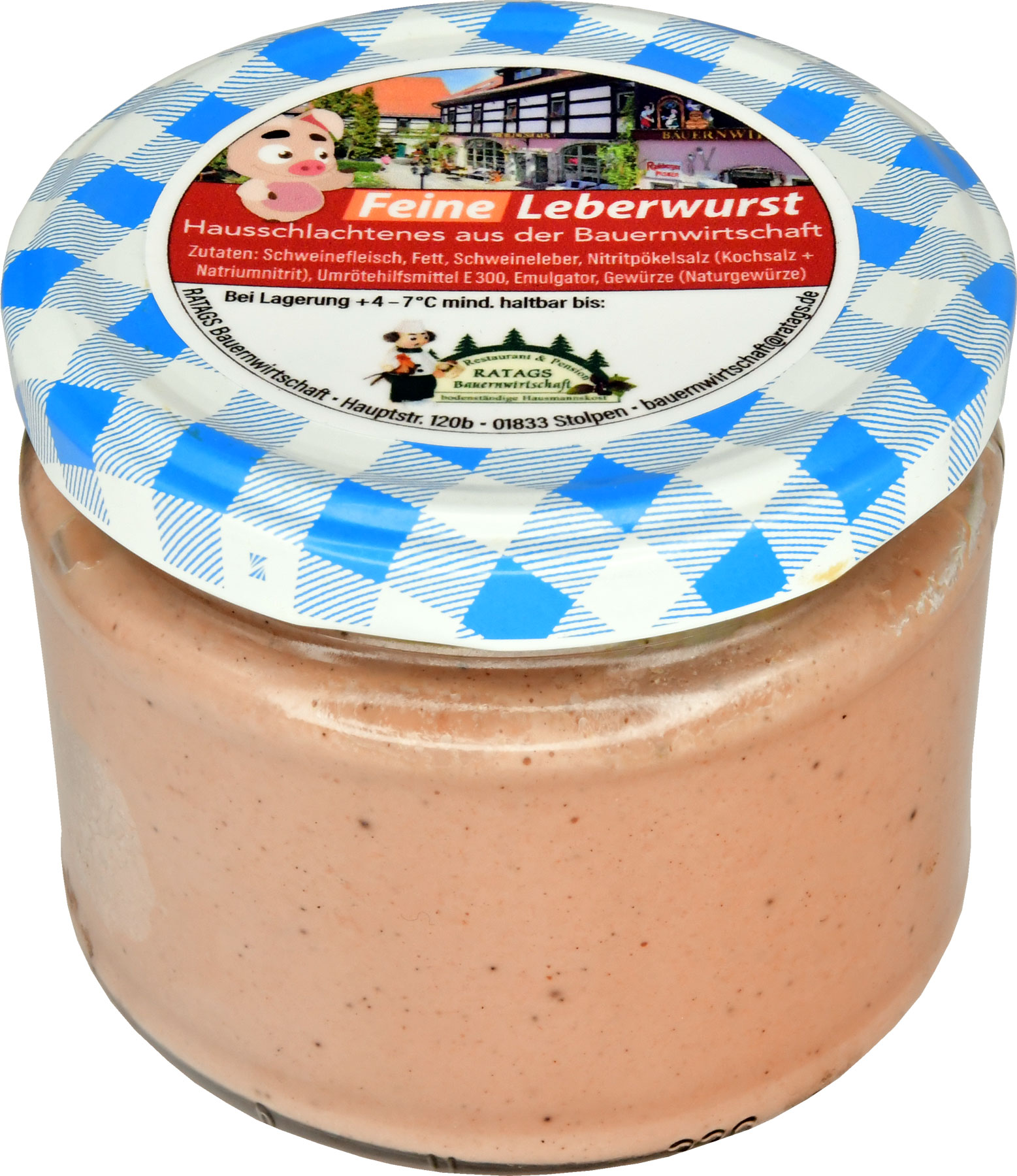 Leberwurst fein im Glas vom Schwein / 260g, Wurstglas Leberwurst fein im Glas vom Schwein / 260g, Wurstglas