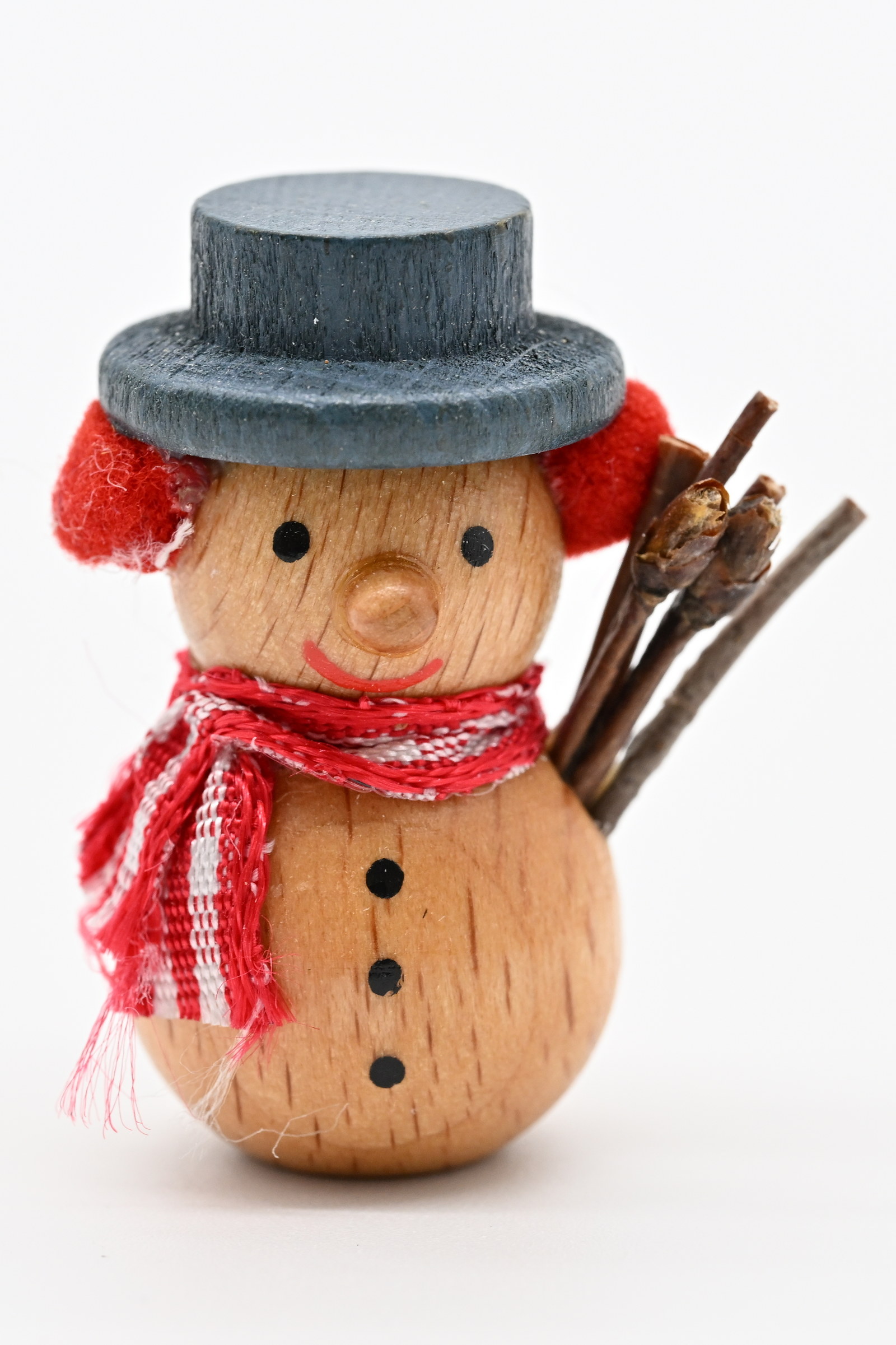 Miniaturfigur Schneemann, grauer Hut Miniaturfigur Schneemann, grauer Hut