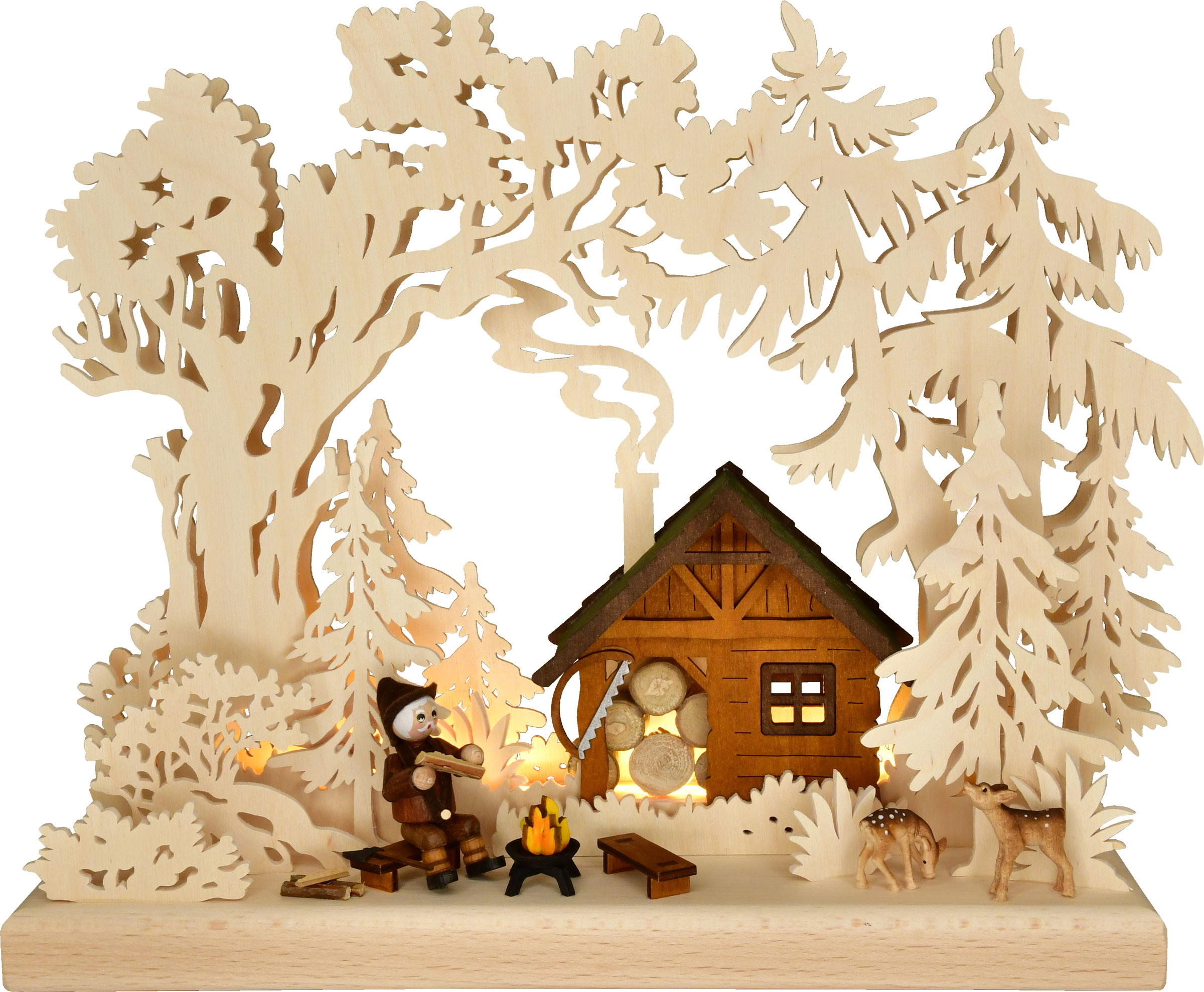 3D LED-Schwibbogen klein, Waldhaus LED-Stripe, halb USB 3D LED-Schwibbogen klein, Waldhaus LED-Stripe, halb USB